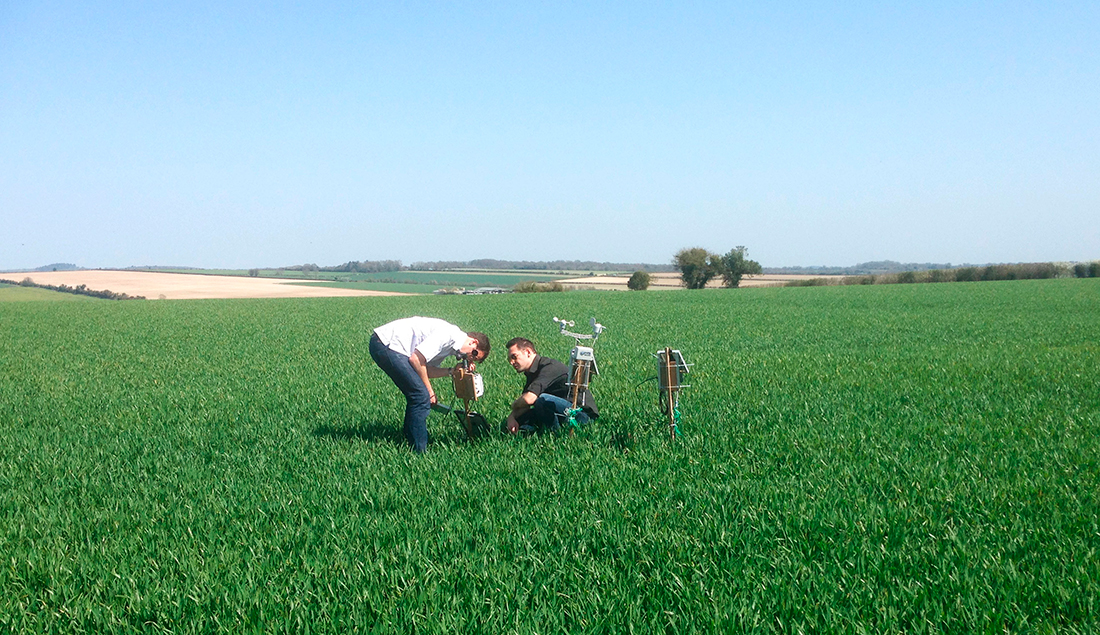 Libelium sensors being installed in the farms Libelium sensors being installed in the farms
