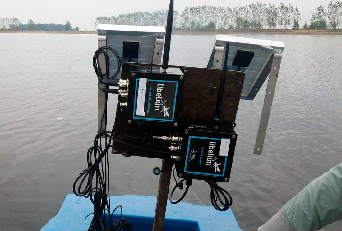 Waspmote Plug & Sense! Smart Water and Smart Water Ions mounted on a floating system Waspmote Plug & Sense! Smart Water and Smart Water Ions mounted on a floating system