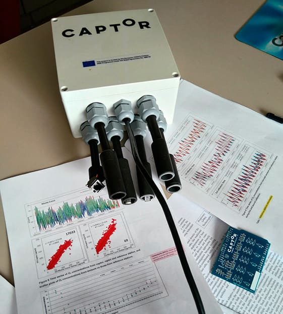 Captor sensor nodes measure ozone and other pollutants Captor sensor nodes measure ozone and other pollutants