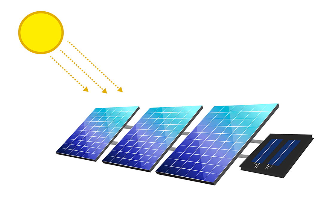 Diagram of a solar power plant with Datasol sensor Diagram of a solar power plant with Datasol sensor