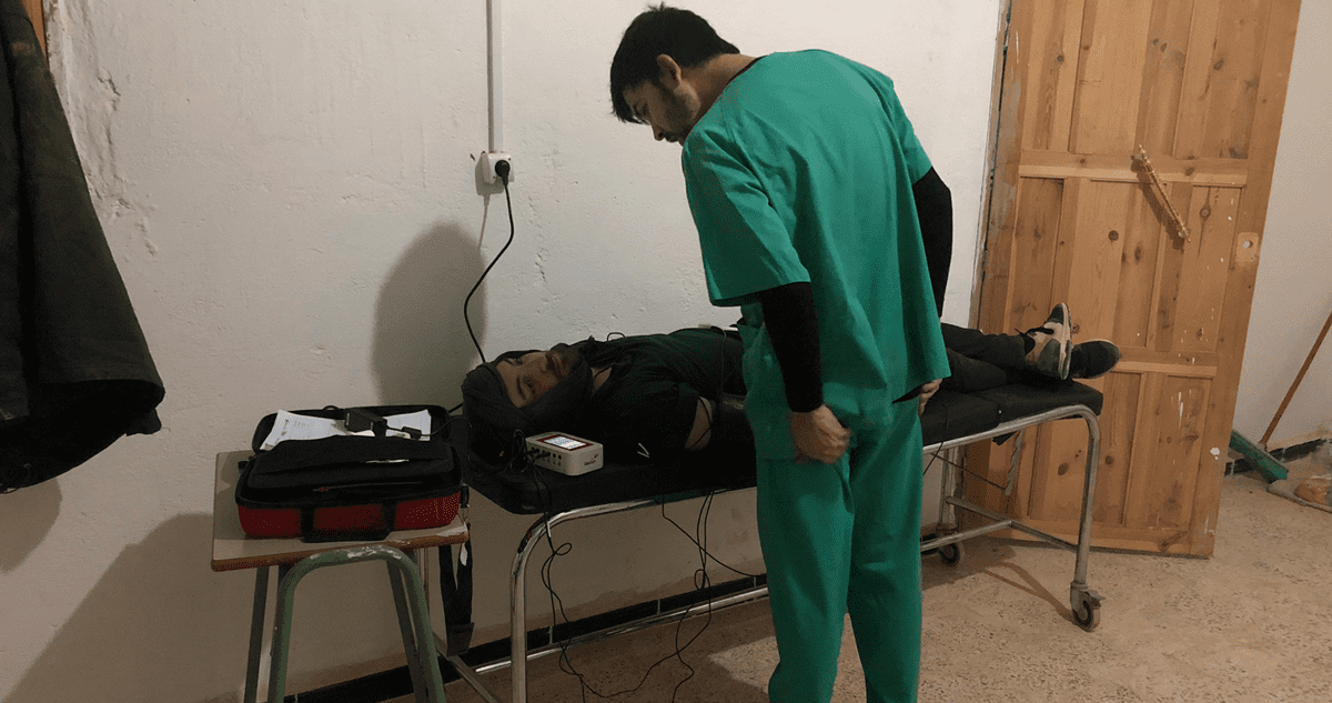 A patient being observed with the MySignals solution