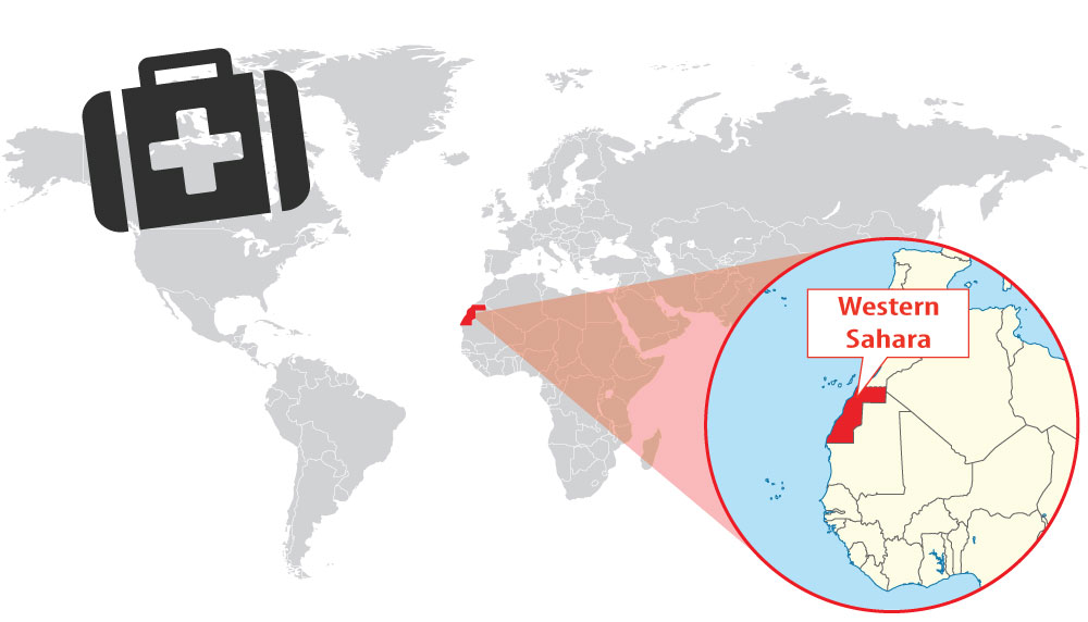 Location of Western Sahara