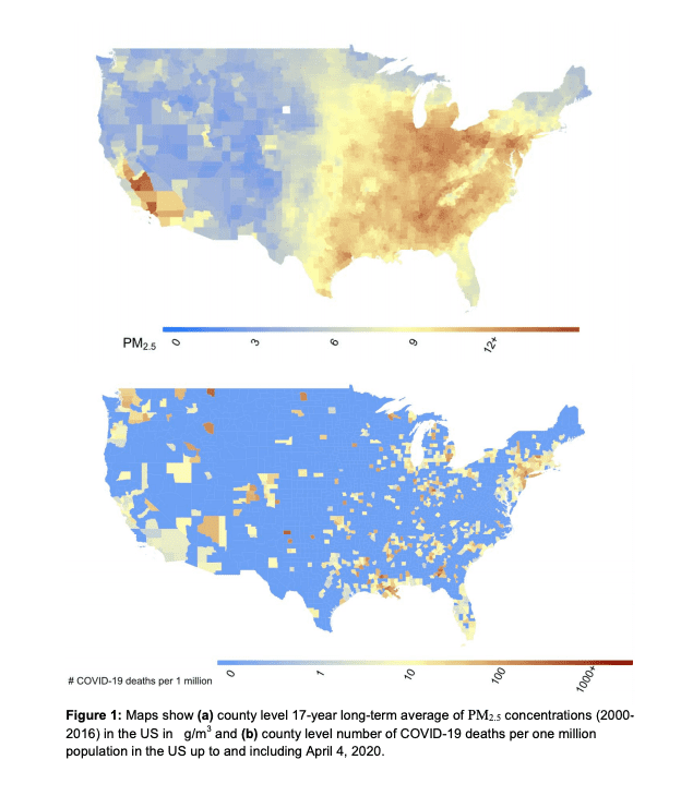 Harvard research Covid19 and air pollution