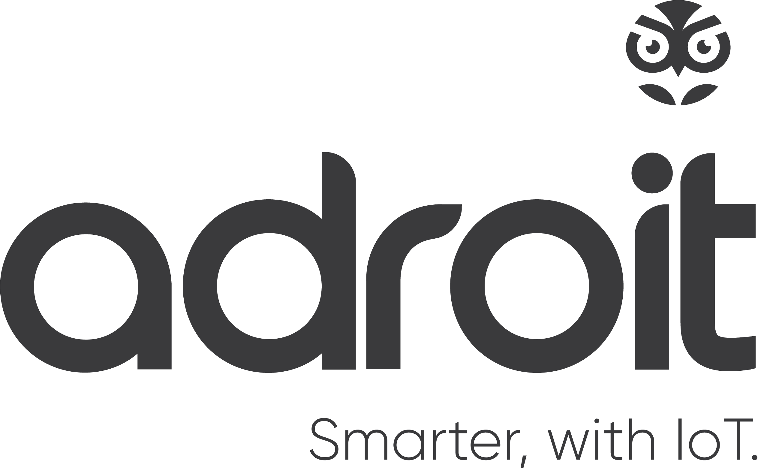 Adroit Logo Lockup RGB Grey IoT