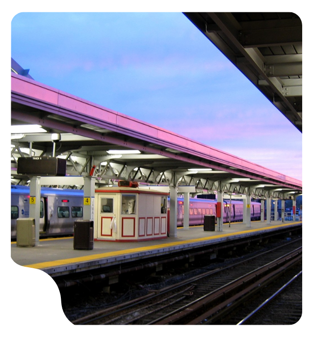 Inside Jamaica Station in New York